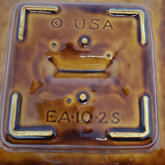 Mid-Century Square Scrollwork Ashtray - Vintage - Picture 9 of 9